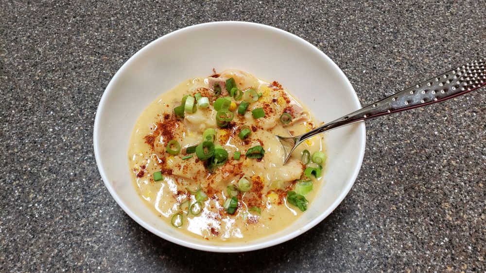 Shrimp, Corn,
                        & Potato Chowder