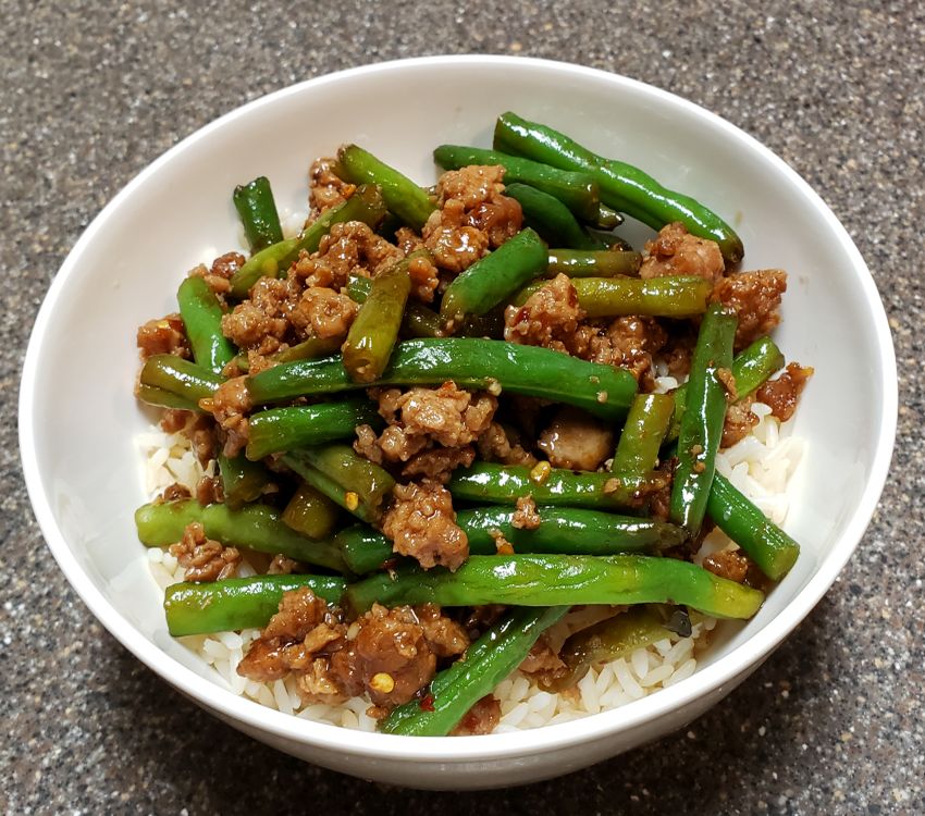 Szechuan Pork and Green beans